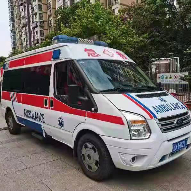 大名长途救护车护送病人返乡